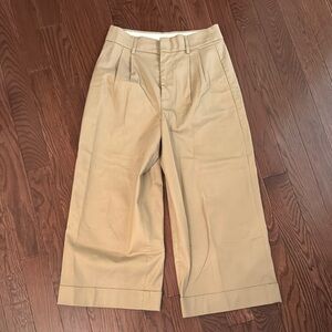 J.Crew Tan Wide-Leg Trousers